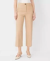 Ann Taylor The Petite High Rise Kate Wide Leg Crop Pant In Texture In Baguette