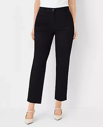 Ann Taylor The Petite Cotton Crop Pant - Curvy Fit In Black