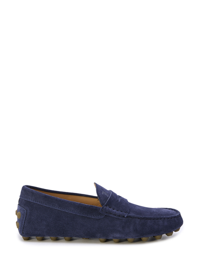 Tod's Gommino Macro Loafers In Blue