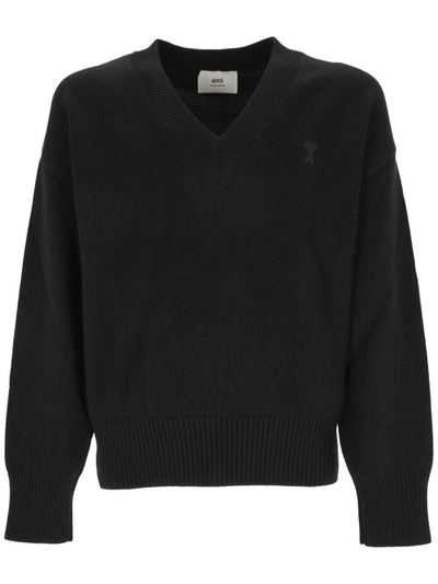 Ami Alexandre Mattiussi Ami Sweaters In Black