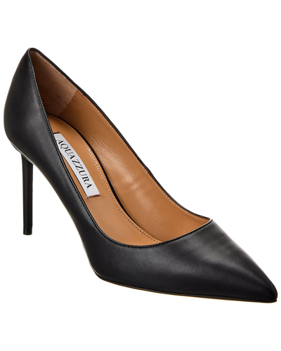 Aquazzura Purist 85 Leather Pump In Black