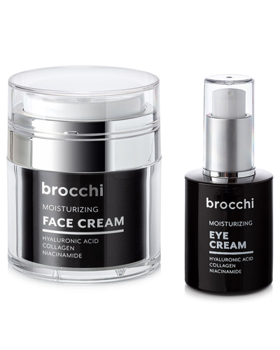 Sebastian Brocchi Men's Hyaluronic Acid Face & Eye Cream 2pc Set In White