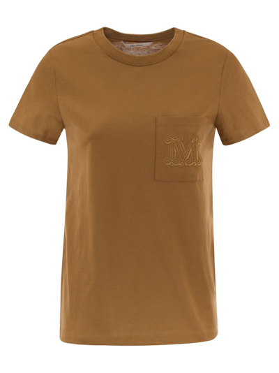 Max Mara Crewneck Short In Brown