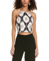 Alice And Olivia Ash Ikat-pattern Halterneck Tank Top