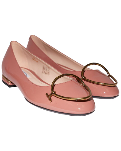 Tod's Leather Flat In Pink