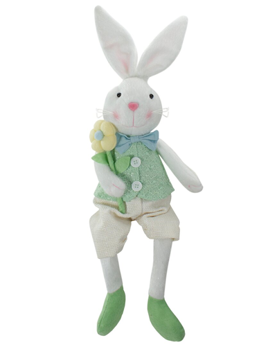 Northlight Boy Bunny Rabbit Easter And Spring Table Top Figure, 24" In White