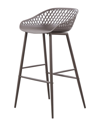 Moe's Home Collection Piazza Outdoor Barstool In Grey