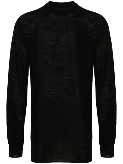 Rick Owens Oversized Pullover Aus Schurwolle In Black