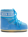 Moon Boot Icon Low Shell And Faux Leather Snow Boots In Blue