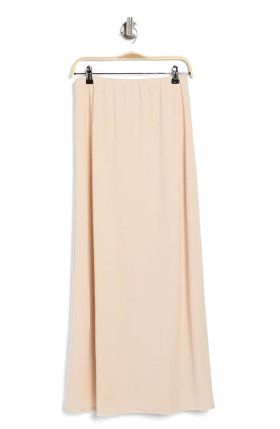 Wayf Low Rise Maxi Skirt In Beige