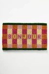 ANTHROPOLOGIE BONJOUR GINGHAM DOORMAT