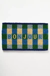 ANTHROPOLOGIE BONJOUR GINGHAM DOORMAT