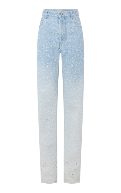 Rabanne Ombre Straight-leg Jeans In Light Wash