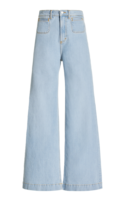 Jeanerica Roma Stretch High-rise Flared-leg Jeans In Blue