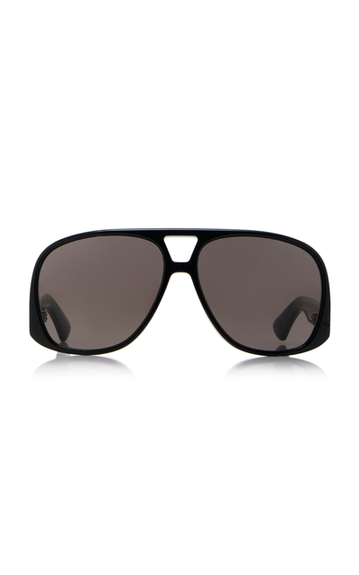 Saint Laurent Aviator-frame Acetate Sunglasses In Black