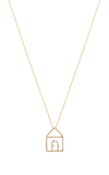 ALIITA CASITA BRILLANTE 9K YELLOW GOLD DIAMOND NECKLACE