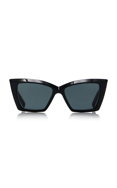 Saint Laurent Square-frame Cat-eye Acetate Sunglasses In Black