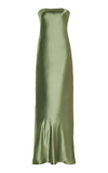 THIRD FORM TIE-BACK SATIN STRAPLESS MAXI SLIP DRESS
