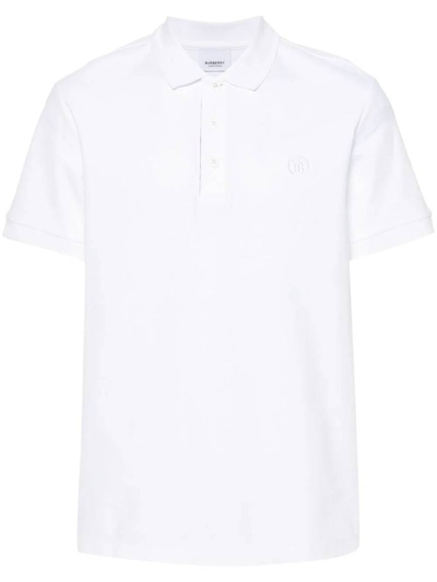 Burberry Eddie Shirt With Short Sleeves And Collar In White