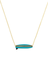 ALIITA SURF 9K YELLOW GOLD TURQUOISE NECKLACE