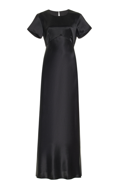 Third Form Satin Maxi Dress In Black