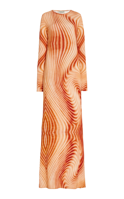 TOVE MALLOREE PRINTED JERSEY MAXI DRESS