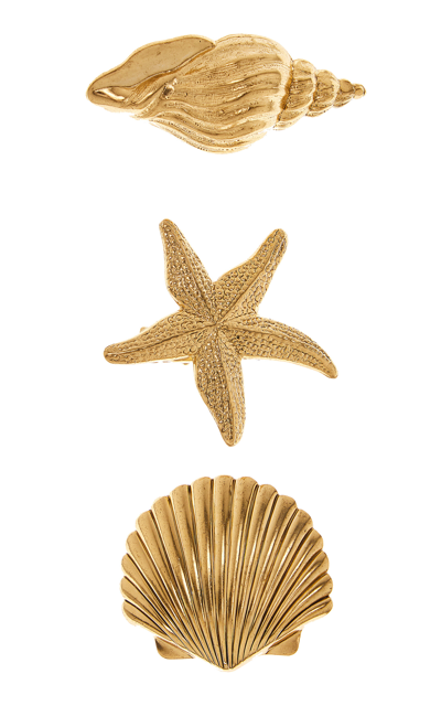 Lelet Ny Serena Gold-tone Shell Clip Set