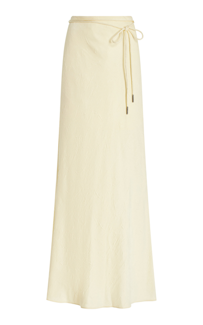 Significant Other Tie-detailed Maxi Skirt In Yellow