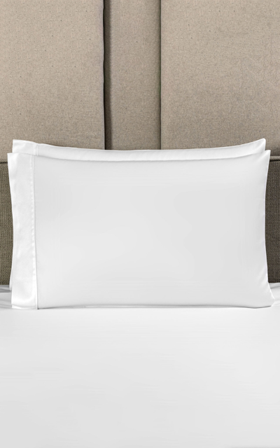 Frette Grace Set-of-two Cotton Standard Pillowcases In White