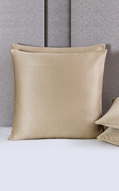 Frette Herringbone Decorative Cushion In Ivory