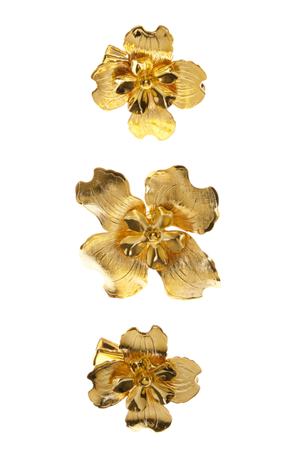 Lelet Ny Alexandra Gold-tone Flower Clip Set