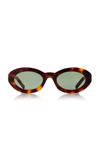 SAINT LAURENT ROUND-FRAME ACETATE SUNGLASSES