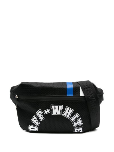 Off-white Outdoor Baseball Mesh Belt Bag In Black White