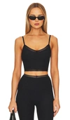 Beyond Yoga Spacedye Allure Lace High Cropped Tank In Darkest Night
