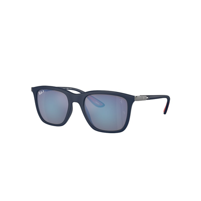 Ray Ban Rb4433m Scuderia Ferrari Collection Sunglasses Blue Frame Grey Lenses Polarized 54-20