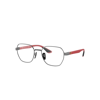 RAY BAN EYEGLASSES UNISEX RB6594M OPTICS SCUDERIA FERRARI COLLECTION - RED FRAME CLEAR LENSES POLARIZED 54-2