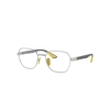 Ray Ban Rb6594m Optics Scuderia Ferrari Collection Eyeglasses Grey Frame Clear Lenses Polarized 54-20 In Grey