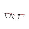 RAY BAN EYEGLASSES UNISEX RB7307M OPTICS SCUDERIA FERRARI COLLECTION - RED FRAME CLEAR LENSES POLARIZED 55-1