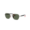 Ray Ban Rb3794m Scuderia Ferrari Collection Sunglasses Black Frame Green Lenses 54-20 In Black