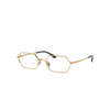 RAY BAN YEVI OPTICS EYEGLASSES ARISTA GOLD FRAME CLEAR LENSES POLARIZED 54-18