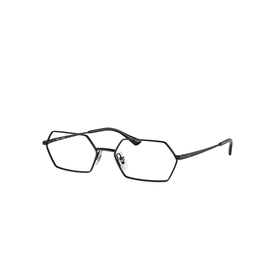 Ray Ban Yevi Optics Eyeglasses Black Frame Clear Lenses Polarized 54-18