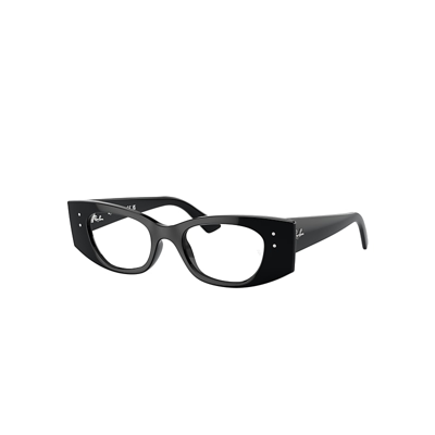 Ray Ban Kat Optics Bio-based Eyeglasses Black Frame Clear Lenses Polarized 50-18