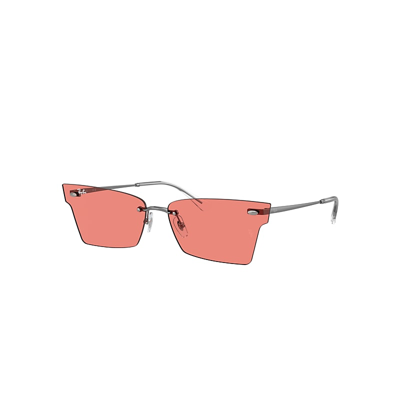 Ray Ban Xime Bio-based Sunglasses Gunmetal Frame Pink Lenses 64-15