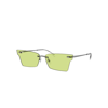 Ray Ban Xime Bio-based Sunglasses Gunmetal Frame Green Lenses 64-15 In Gunmetal