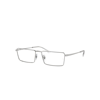 Ray Ban Emy Optics Eyeglasses Silver Frame Clear Lenses Polarized 58-17 In Silver