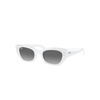 RAY BAN SUNGLASSES UNISEX ZENA BIO-BASED - WHITE SNOW FRAME GREY LENSES 52-22