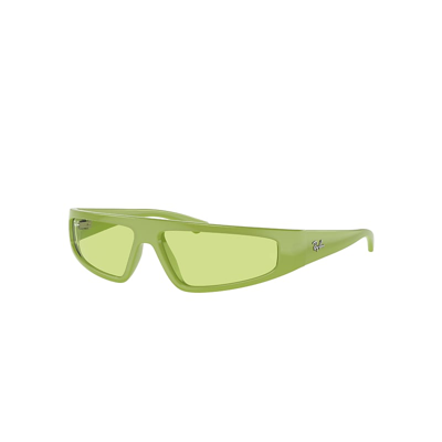 Ray Ban Izaz Bio-based Sunglasses Apple Green Frame Green Lenses 59-13