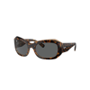 RAY BAN SUNGLASSES UNISEX BEATE - HAVANA ON TRANSPARENT BROWN FRAME GREY LENSES 56-20