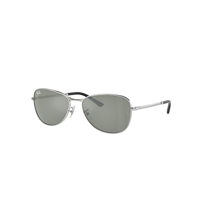 Ray Ban Rb3733 Sunglasses Silver Frame Green Lenses 59-17