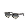 Ray Ban Wayfarer Oval Sunglasses Grey Havana Frame Grey Lenses 53-22 In Grey Havana